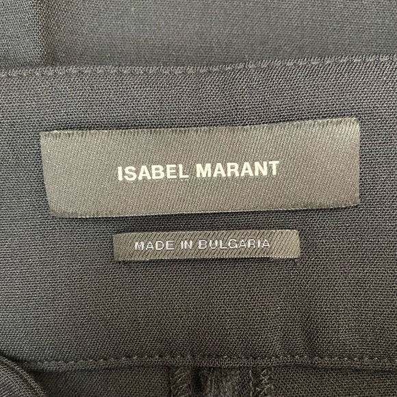 Isabel Marant Nanou Stirrup Wool-Blend Pants Size 42/US 10 Black - Picture 9 of 11